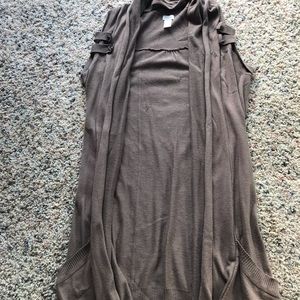 Brown Sleeveless Sweater
